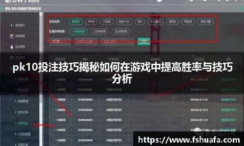 pk10投注技巧揭秘如何在游戏中提高胜率与技巧分析